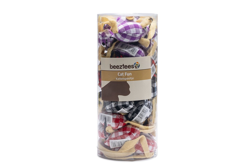 Beeztees Kedi Oyuncağı, Kumaş Fare, Çeşitli Renklerde, 13x3,5x3cm