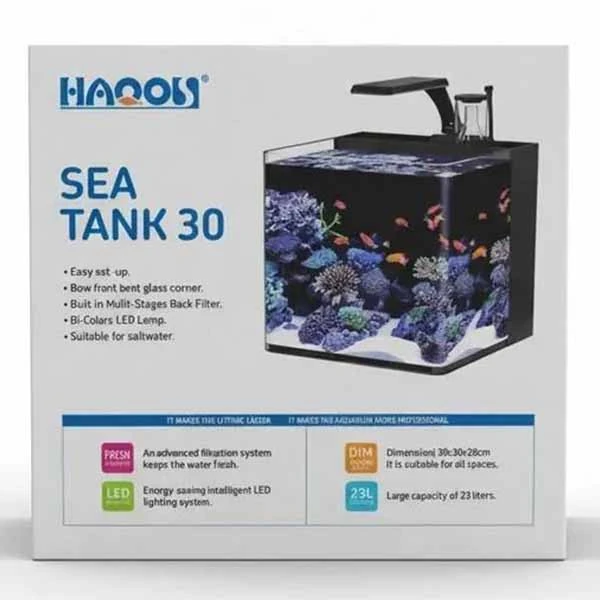 Haqos Sea Tank 30 Tuzlu Su Akvaryumu 23Lt
