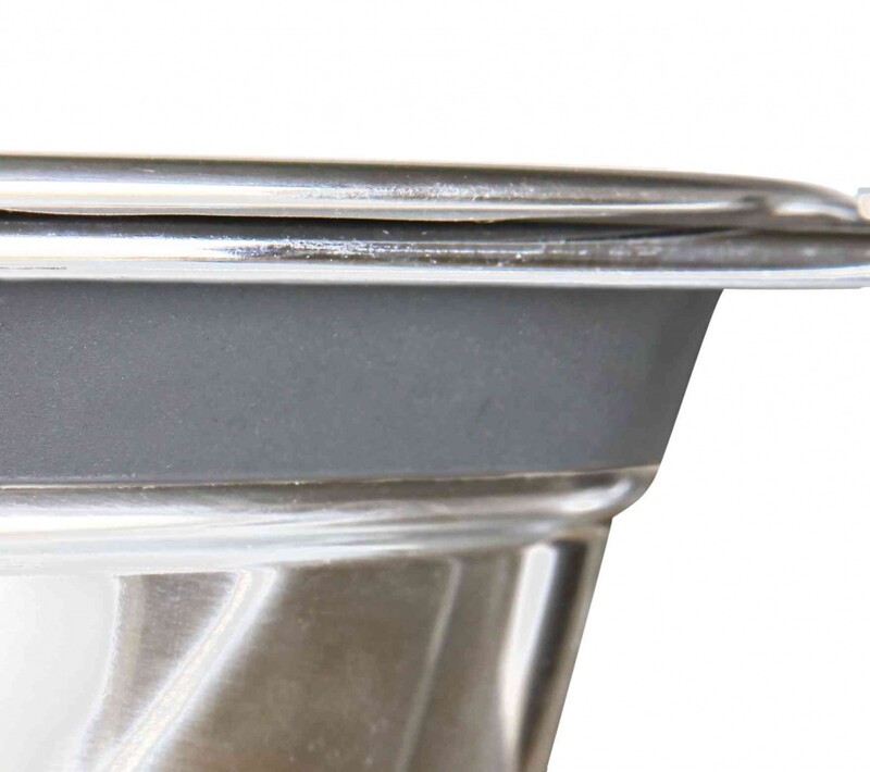 Trixie Mama Su Kabı Tıkırtısız Paslanmaz Çelik, 2x0,25Lt 11cm Gri