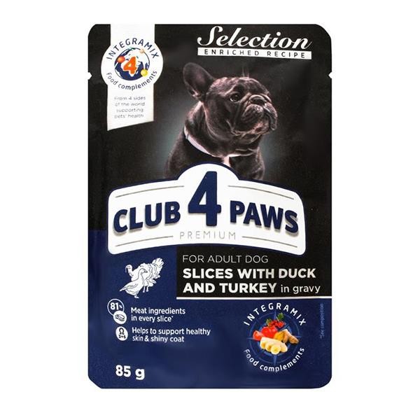 Club4Paws Ördekli Hindi Etli Küçük Irk Köpek Maması 100gr x 24 Adet