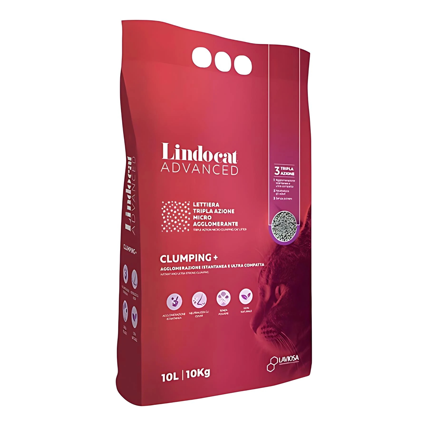 Lindocat Advanced Ekstra Güçlü Topaklanan Kokusuz Kedi Kumu 10L