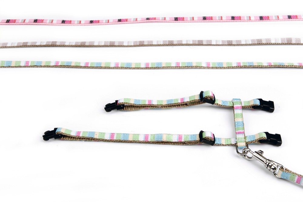 Beeztees Yavru Kedi Göğüs Tasması ve Gezdirme Kayışı, 120cm, Pembe, 15-33cm