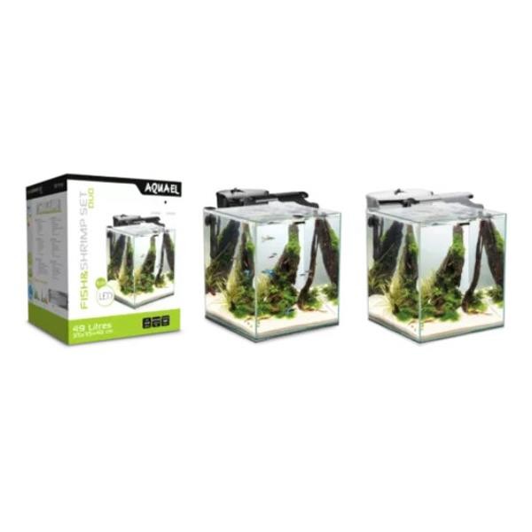 Aquael Fish Shrimp Set Smart Duo 35 Akvaryum Siyah