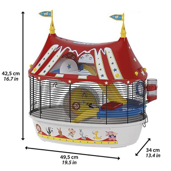 Ferplast Circus Fun Hamster Kafesi Siyah 49x34x42Cm