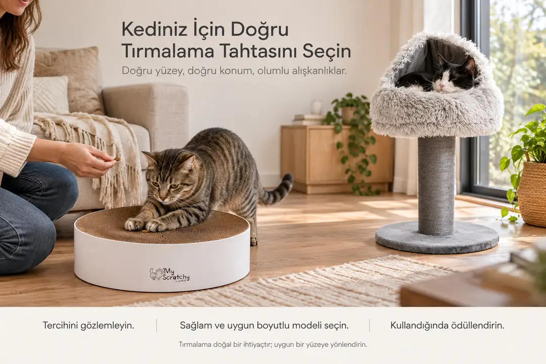 &nbsp; Kedi tırmalama tahtası seçimi, kedinizin doğal davranışını yönlendirmenin ve mobilyalarınızı korumanın en etkili yoludur&nbsp;&nbsp;
