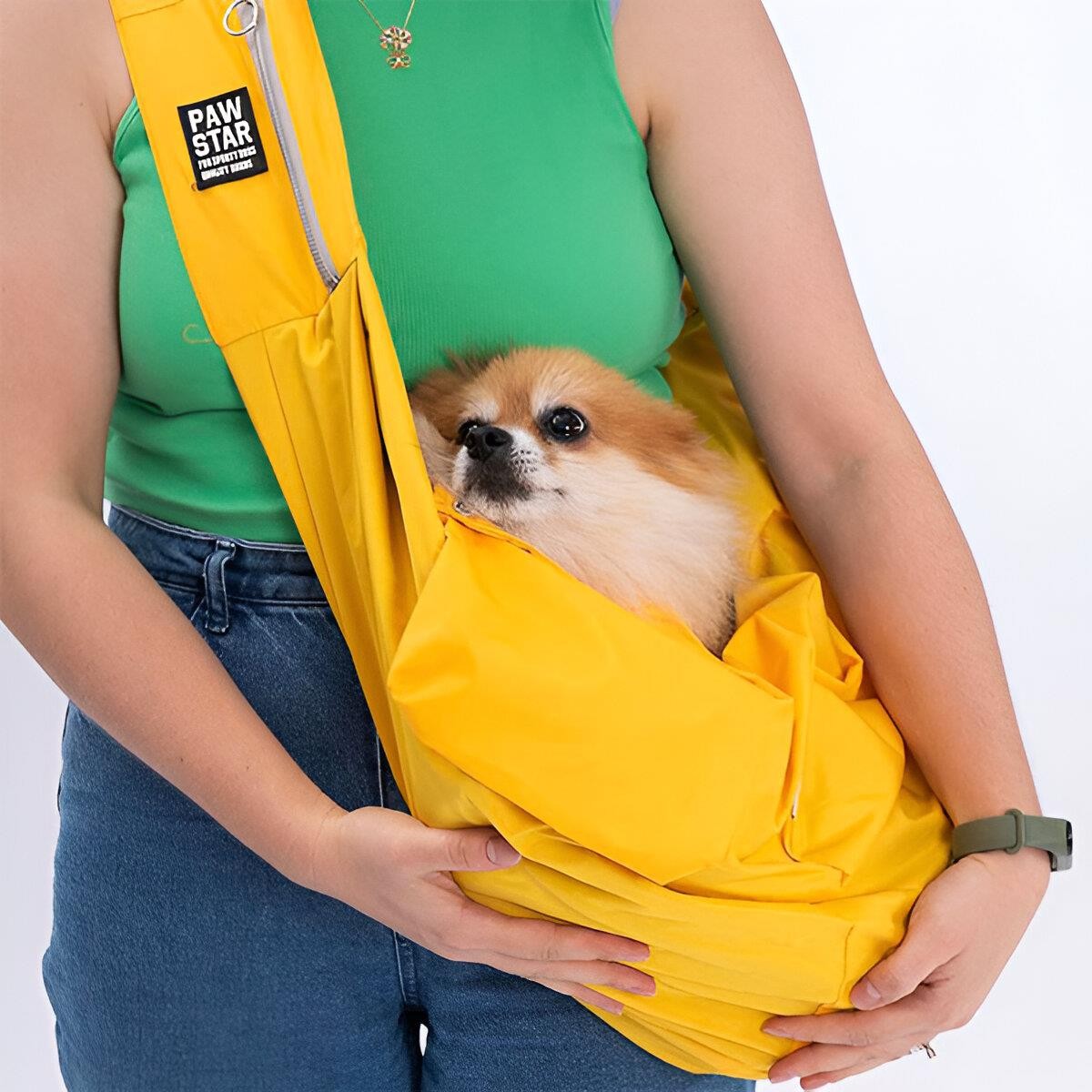 Pawstar Crossbody Kedi Köpek Taşıma Çantası Sarı