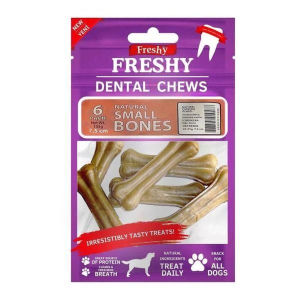 Freshy Dental Chews Small Doğal Köpek Ödül Kemiği 135gr 6lı