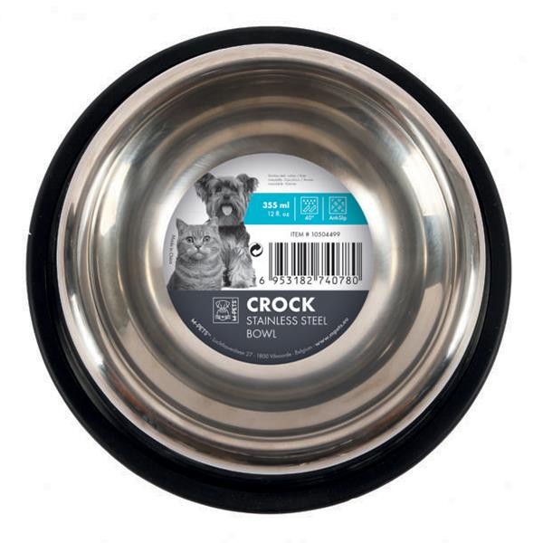 M-Pets Crock Çelik Mama ve Su Kabı S 355ml