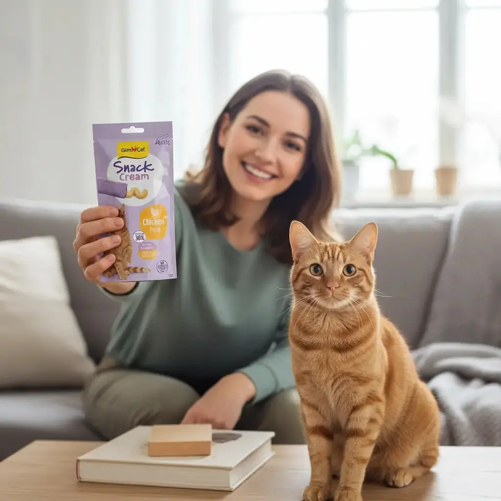 Gimcat Snacks Cream Tavuklu Krema Kedi Ödül Maması 6x15gr