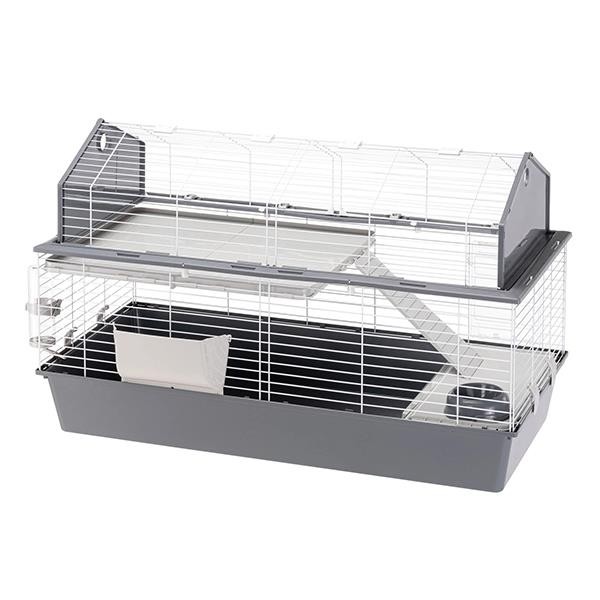 Ferplast Barn 120 Tavşan ve Guinea Pig Kafesi Gri 119x58x77Cm