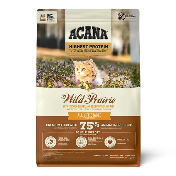 Acana Wild Prairie Tavuklu ve Balıklı Tahılsız Kedi Maması 1,8Kg