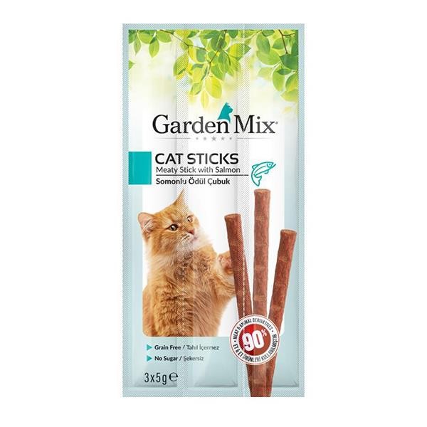 Gardenmix Somonlu Sticks Kedi Ödülü 5gr 3lü