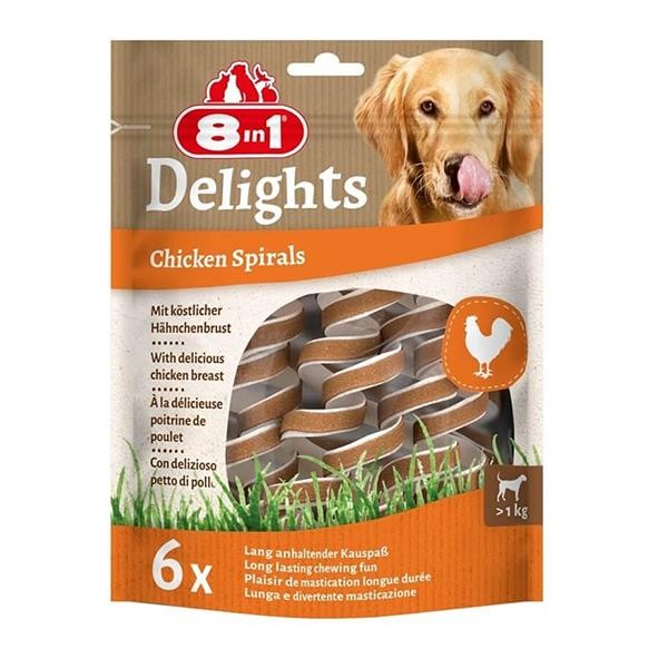 8in1 Smart Delights Tavuklu Burgulu Köpek Ödülü 85gr