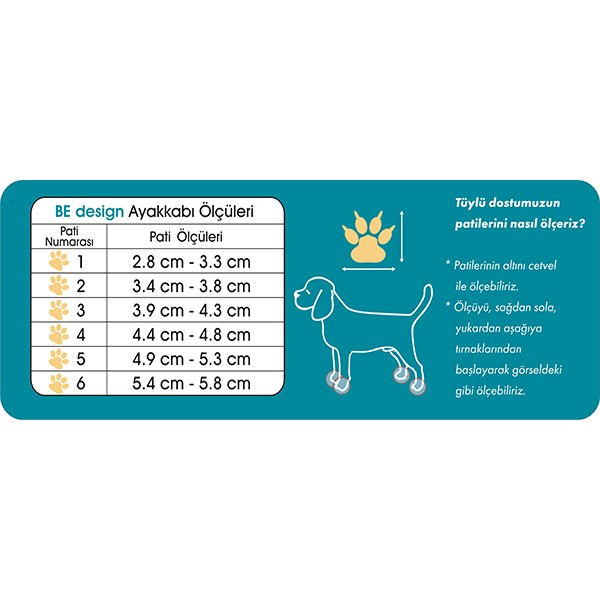 Be Design Lastikli Siyah Pembe Köpek Ayakkabısı No 3