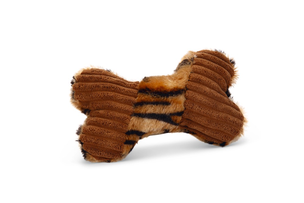 Beeztees Köpek Oyuncağı, Sesli, Kemik, Peluş, Kahverengi, 18x13x3cm