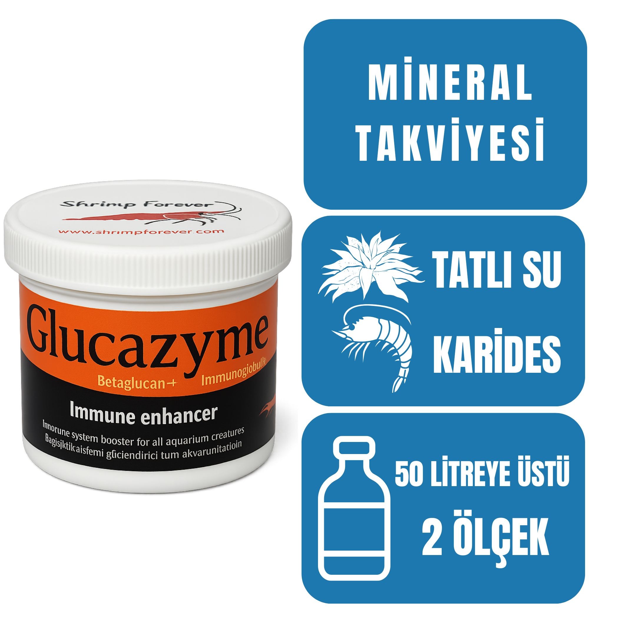 Shrimps Forever Glucazyme (Beta glucan+immunoglobin) 40gr