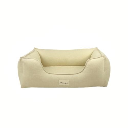 Pet Comfort Alpha Zeugma Açık Sarı Köpek Yatağı M 80x65cm