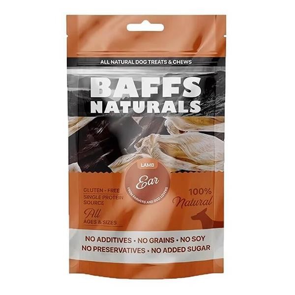 Baffs Natural Kurutulmuş Kuzu Kulağı Köpek Ödülü 100Gr