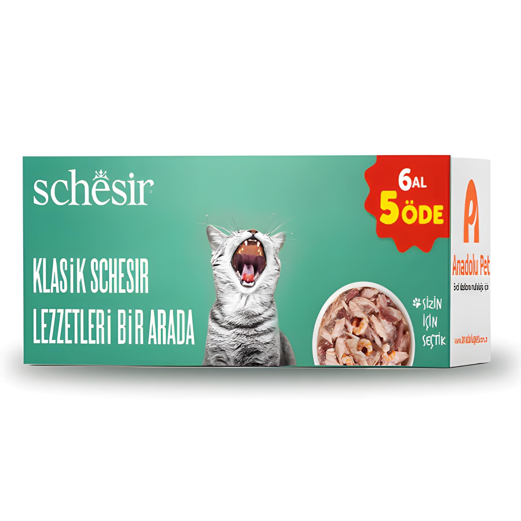 Schesir Klasik Lezzetler Kedi Maması 6 Al 5 Öde
