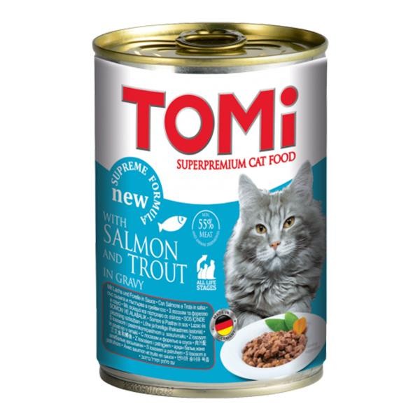 Tomi Somonlu ve Alabalıklı Yetişkin Kedi Konservesi 400gr