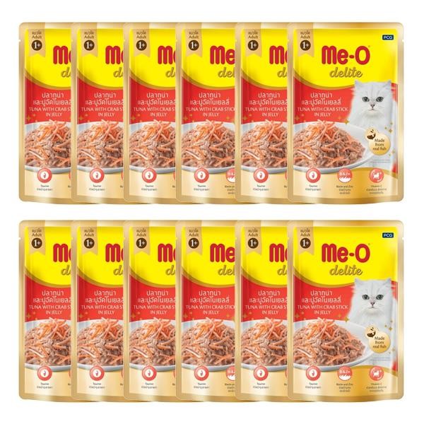 Me-O Delite Pouch Ton Balığı ve Yengeçli Kedi Maması 70gr 12li