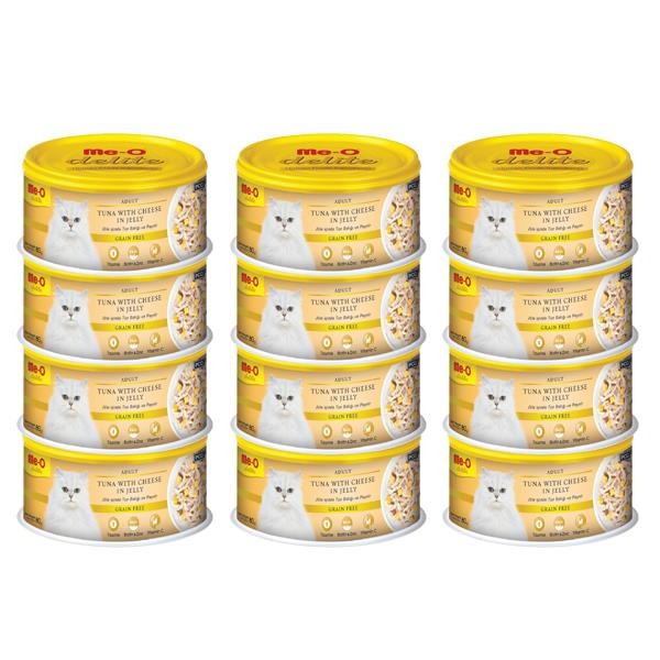 Me-O Delite Jelly Ton Balığı ve Peynirli Konserve Kedi Maması 80gr 12li