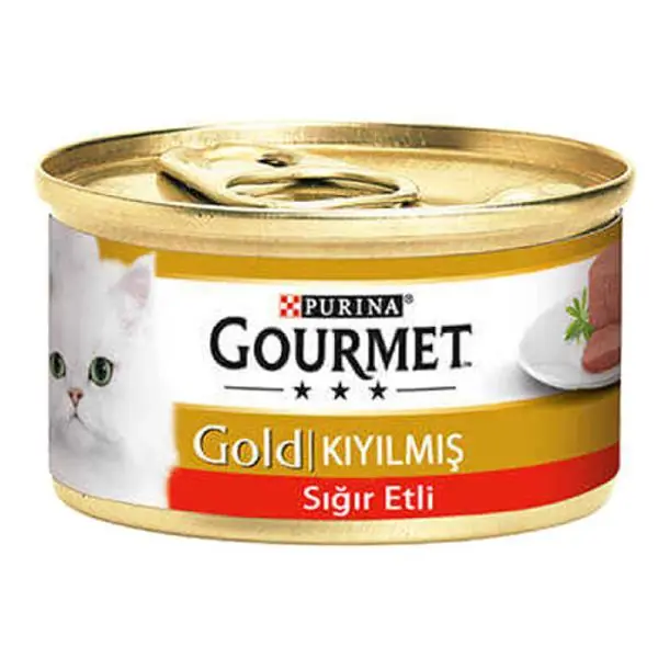 Gourmet Gold Kıyılmış Sığır Etli Yetişkin Kedi Konservesi 85gr X 24 Adet