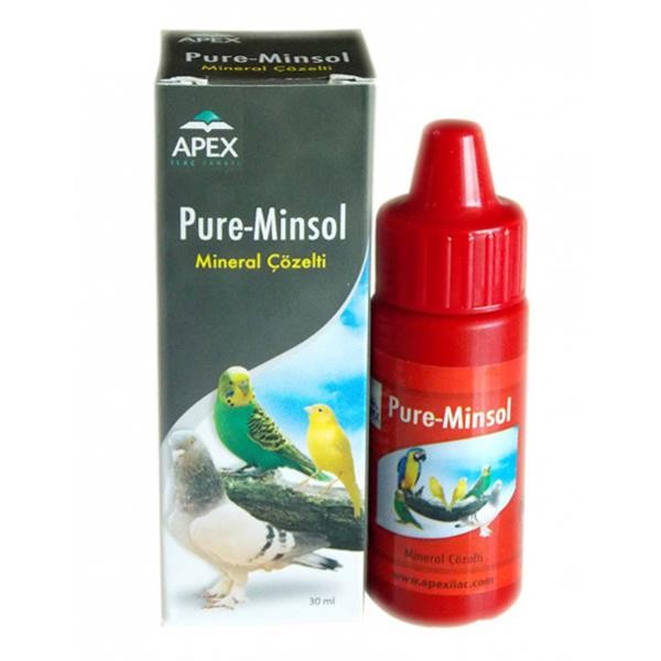 Apex Pure Minsol Kuşlar İçin Mineral Çözelti 30ml