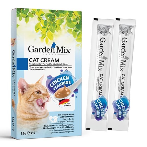 Gardenmix Tavuk ve Taurin Kedi Krema Ödülü 75gr 5li Paket