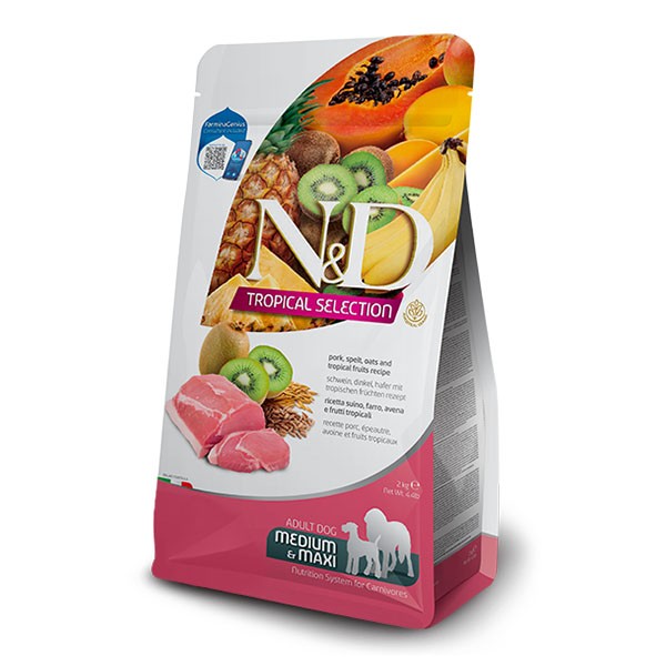 ND Tropical Selection Düşük Tahıllı Domuzlu Orta Büyük Irk Yetişkin Köpek Maması 10 Kg