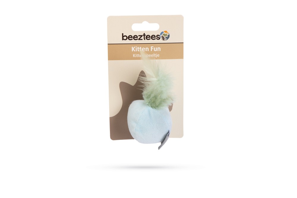 Beeztees Yavru Kedi Oyuncağı, Tüylü Peluş Top, 5cm