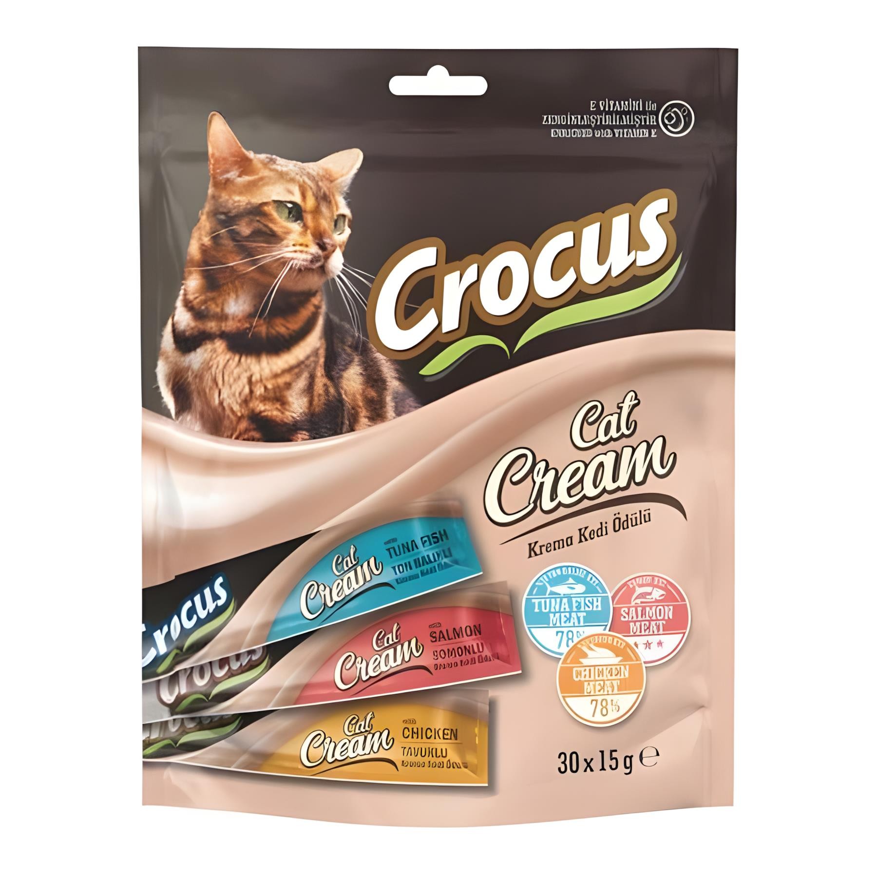Crocus Karışık Lezzetli Krema Kedi Ödülü 30x15gr