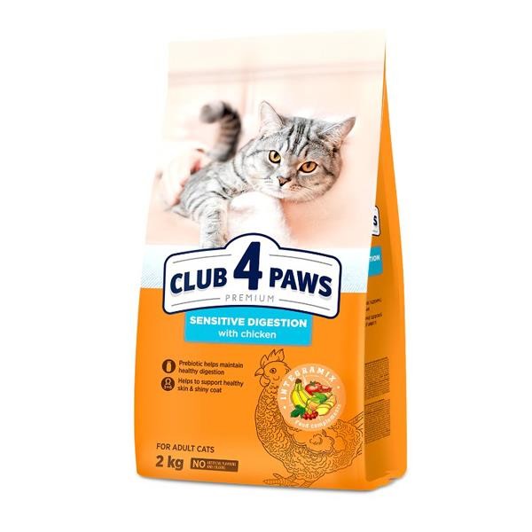 Club4Paws Sensitive Digestion Tavuklu Yetişkin Kedi Maması 2Kg