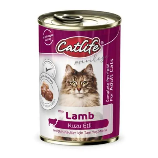 Catlife Kuzu Etli Kedi Konservesi 400Gr