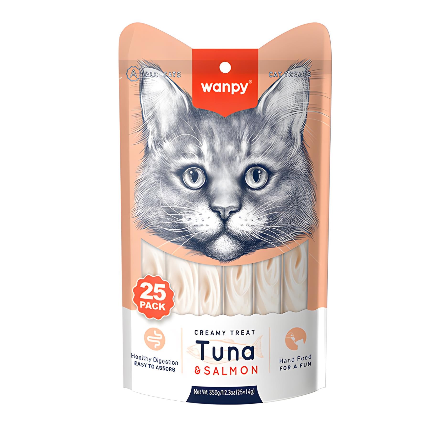 Wanpy Ton Balıklı ve Somonlu Kedi Ödülü 25x14gr