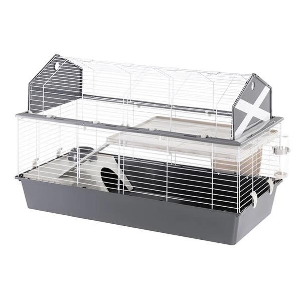 Ferplast Barn 120 Tavşan ve Guinea Pig Kafesi Gri 119x58x77Cm