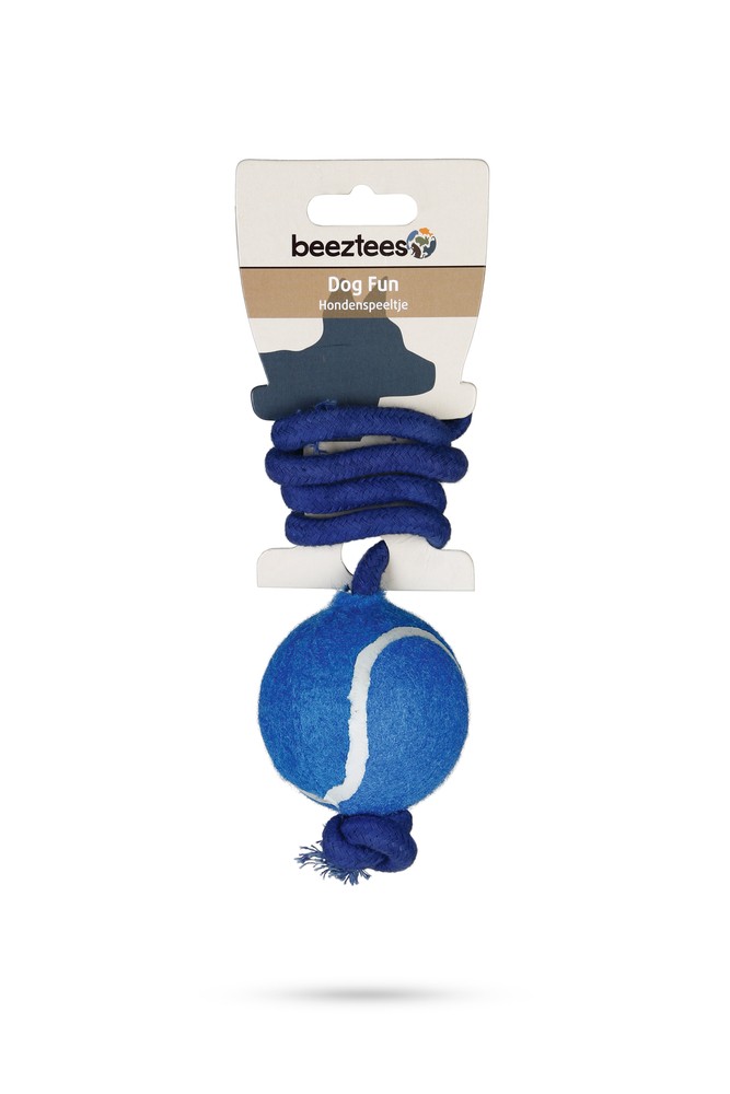 Beeztees Köpek Oyuncağı, İpli Tenis Topu, Çeşitli Renklerde, İp 60cm , Top 6cm
