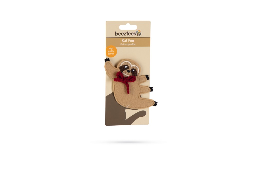 Beeztees Kedi Oyuncağı, Rakun, Kediotlu, Bej, 11x10x2cm