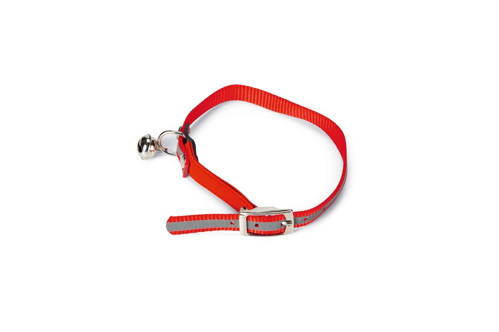 Beeztees Kedi Boyun Tasması, Fosforlu Kırmızı, 24,5-29,5cm