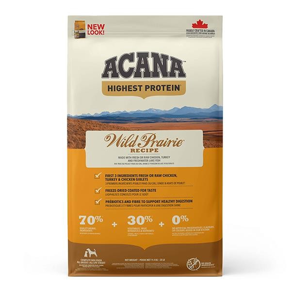 Acana Wild Prairie Tavuklu ve Balıklı Tahılsız Köpek Maması 11,4Kg