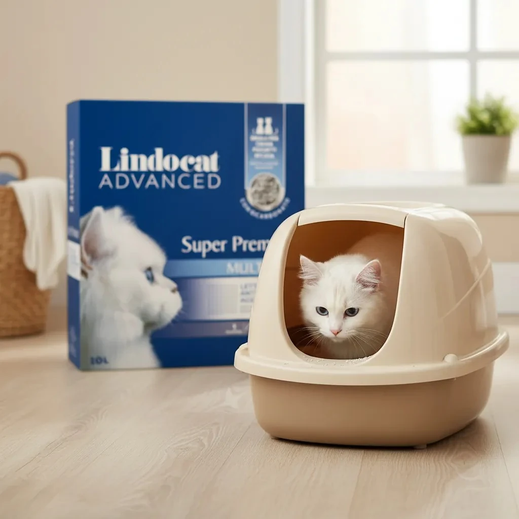 Lindocat Super Premium Multicat Bikarbonatlı Koku Önleyici ve Ekstra Güçlü Topaklanan Kedi Kumu 10L