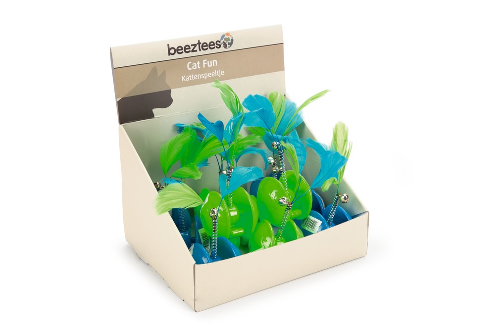Beeztees Kedi Oyuncağı, Hareketli Tüylü Top, 5cm