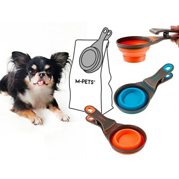 M-Pets Cuizi 3in1 Fonksiyonel Mama Ölçü Kabı 237ml Mavi