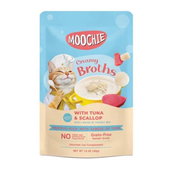 Moochie Ton Balıklı Deniz Taraklı Tahılsız Kedi Çorbası 40gr