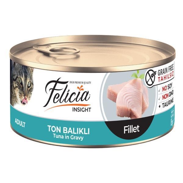 Felicia Fileto Ton Balıklı Tahılsız Yetişkin Kedi Konservesi 85gr 24'lü