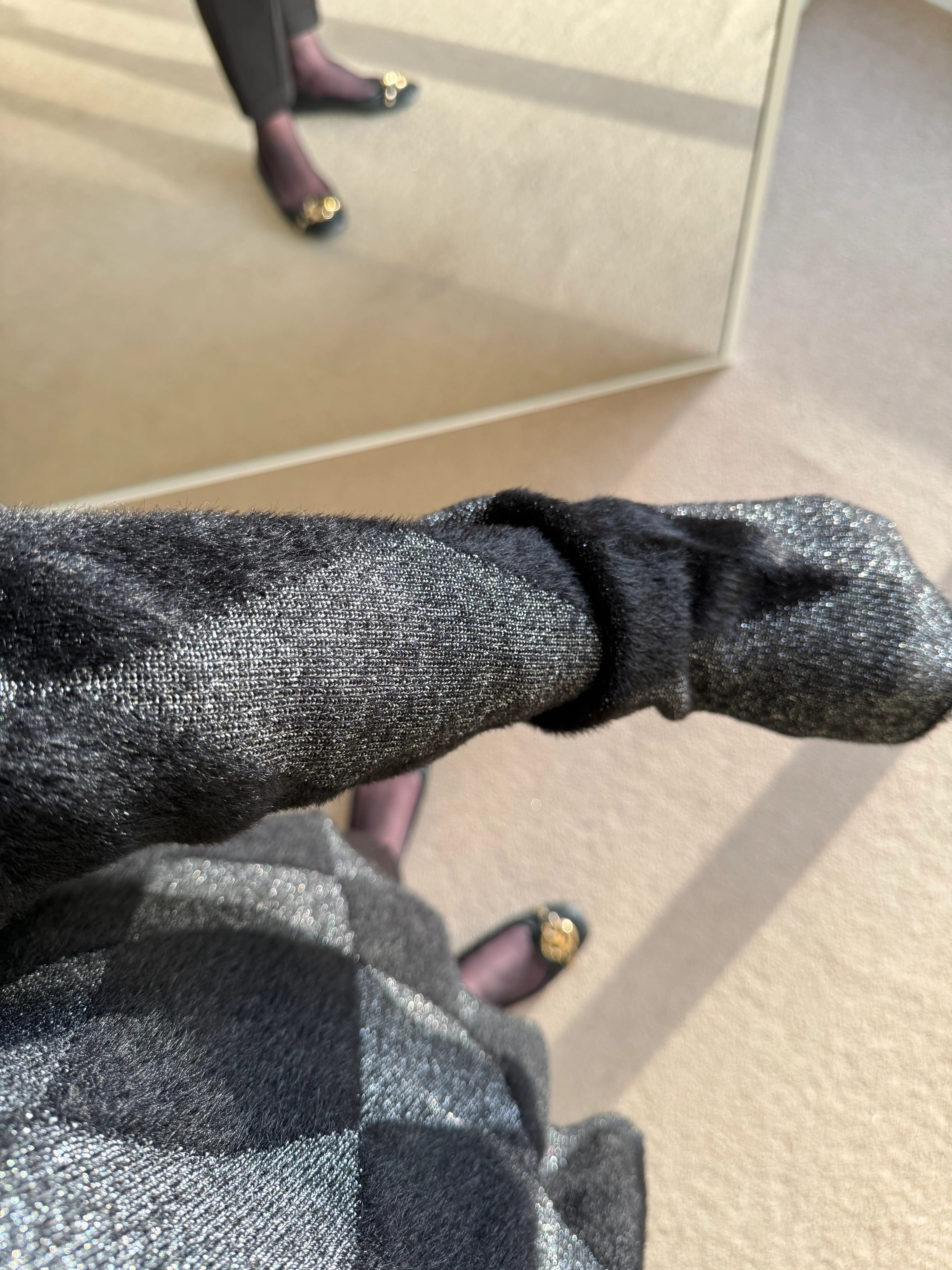 Angora baklava kazak siyah