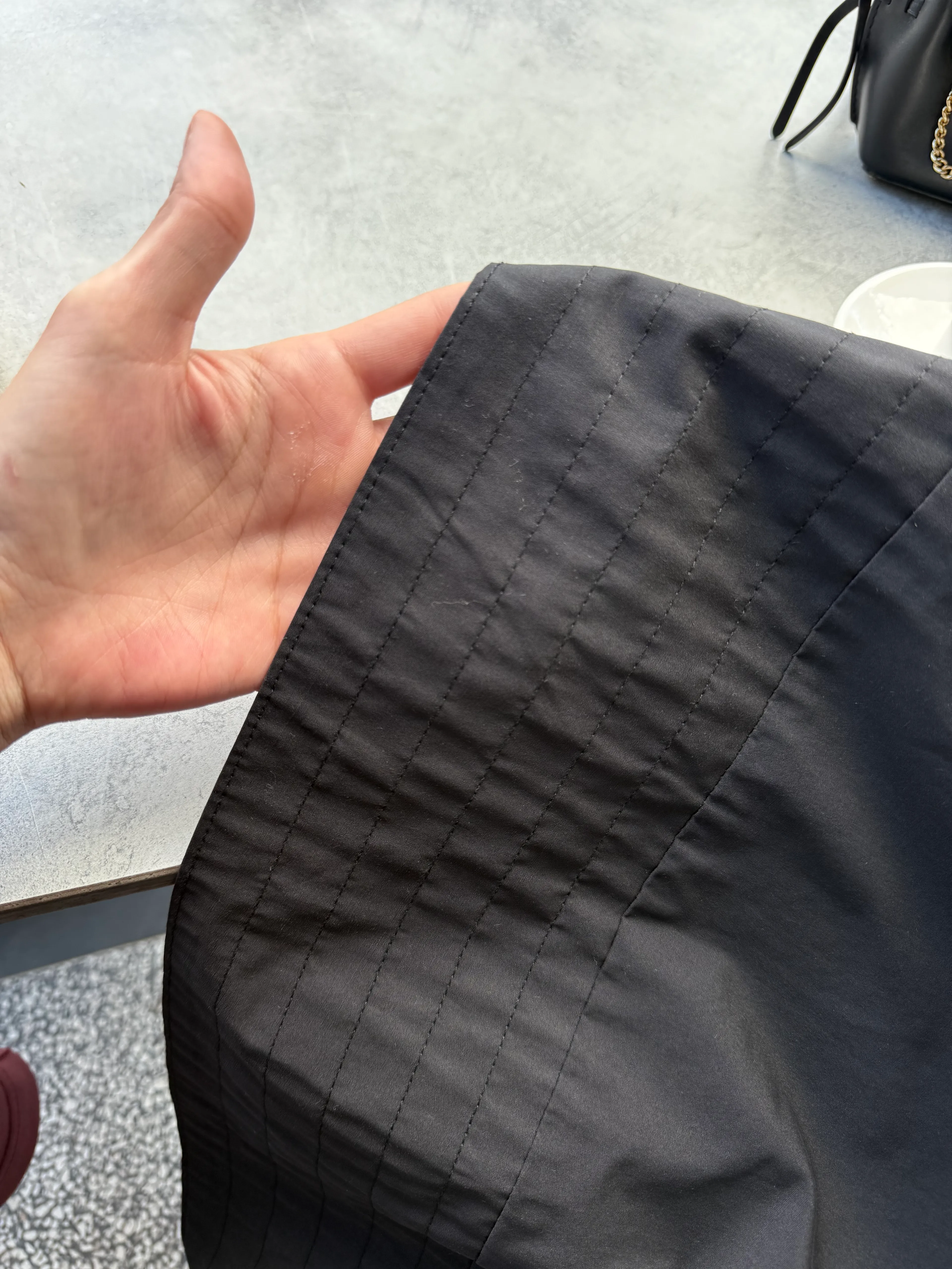 Pervazlı etek siyah