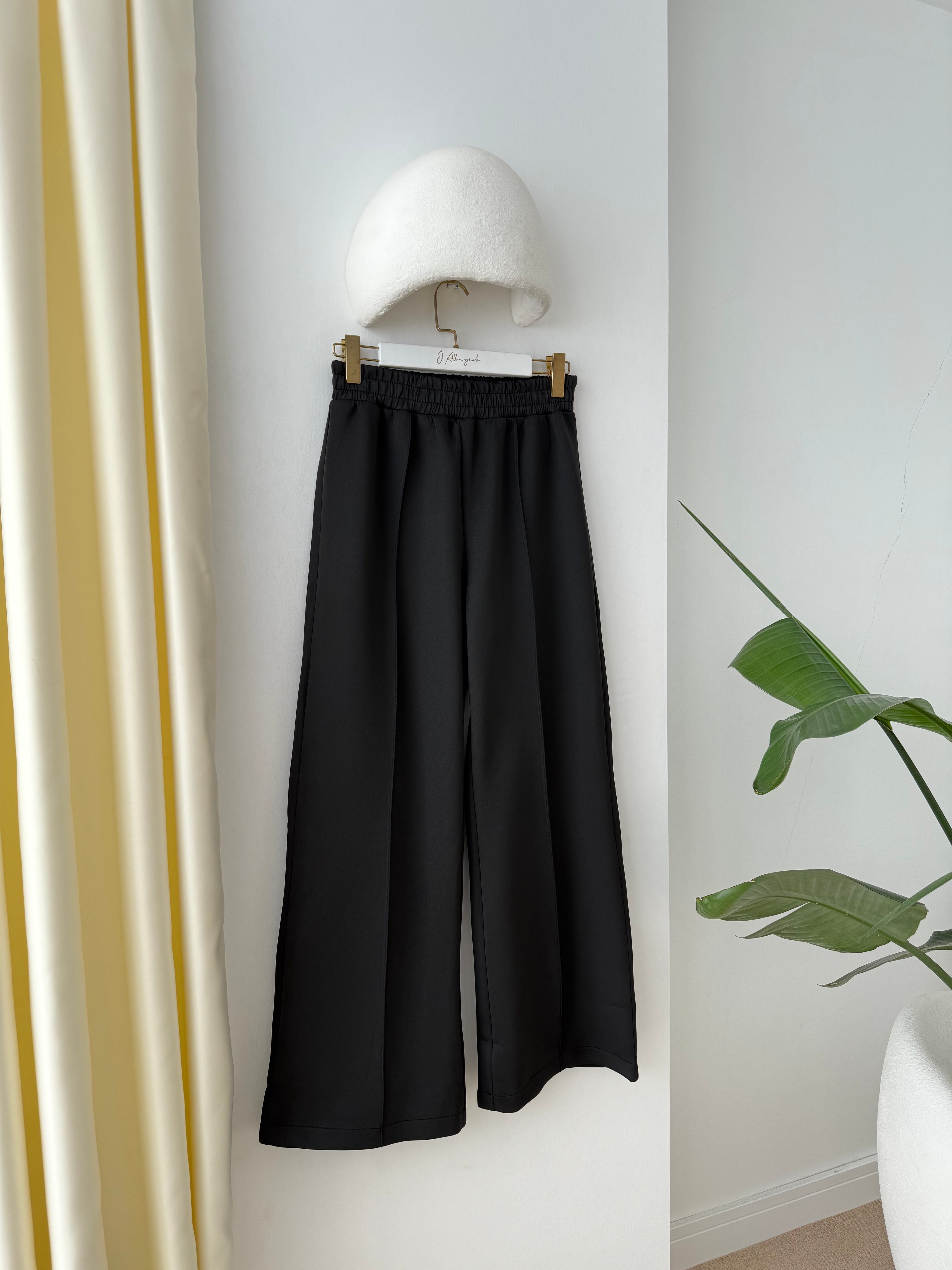 Palazzo pantolon Scuba Siyah