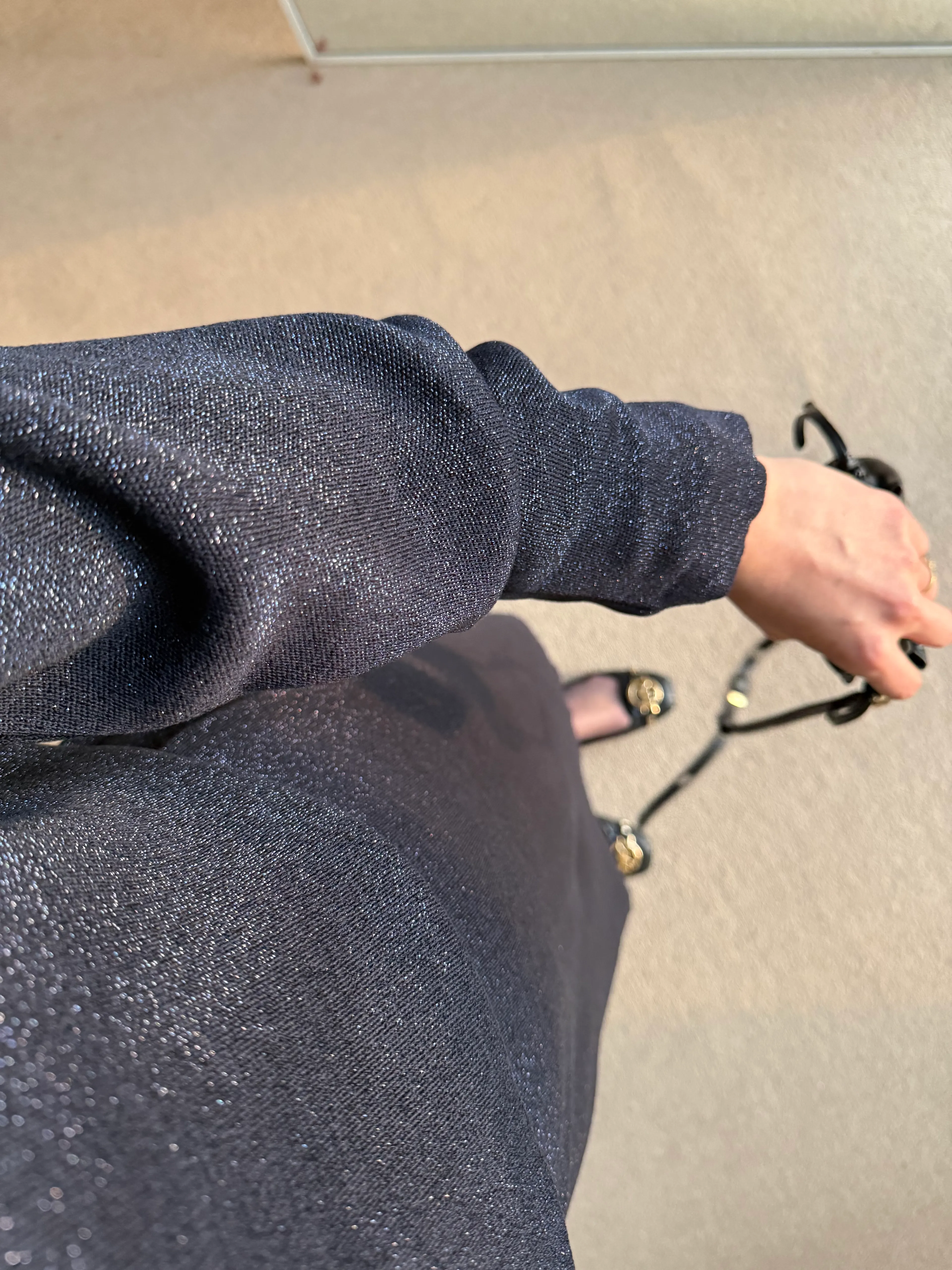 Simli Elbise Lacivert