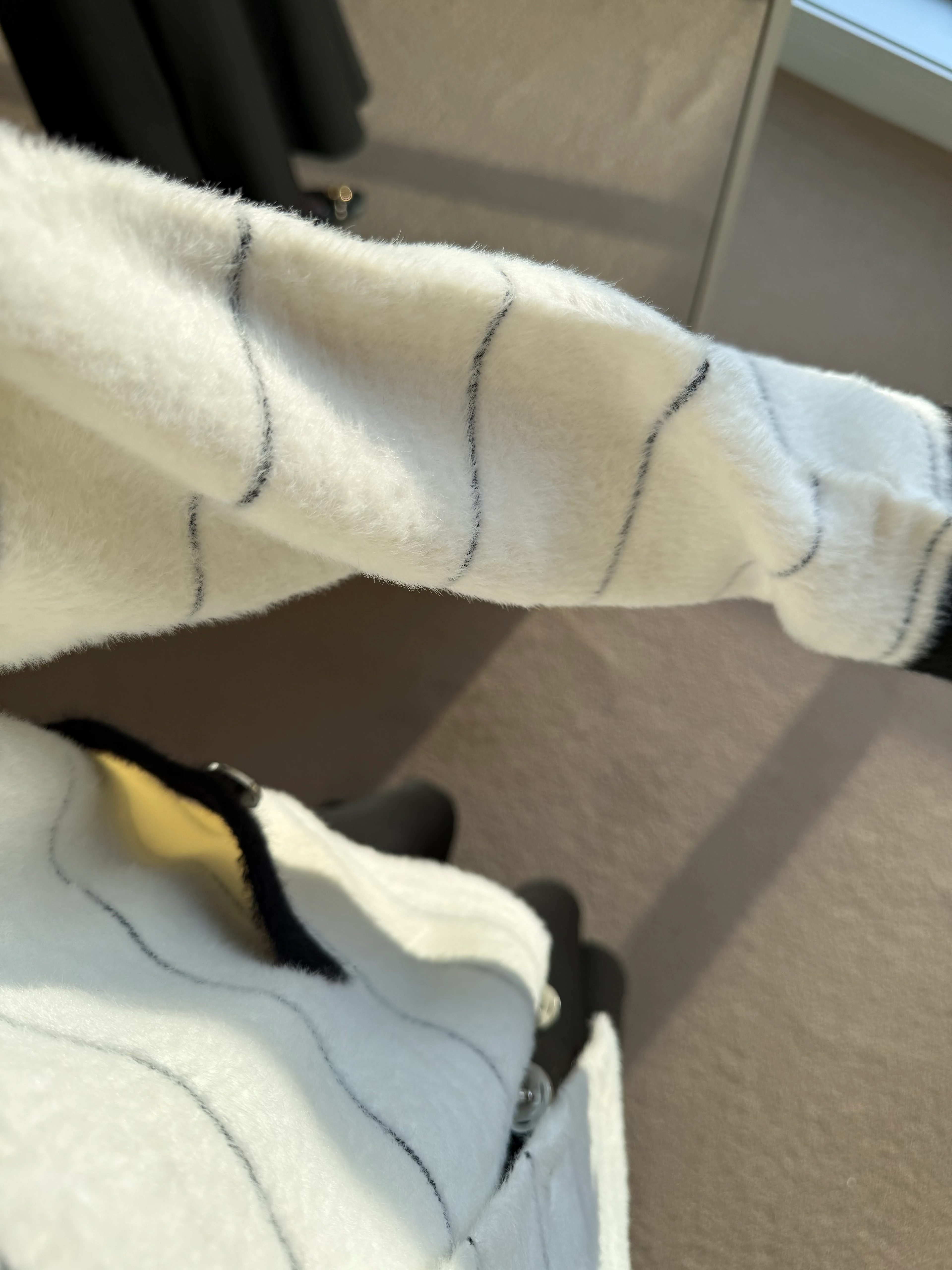 Çizgili angora hırka